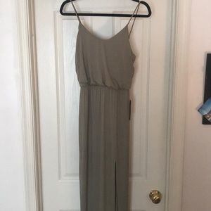 Olive colored LuLus Maxi dress